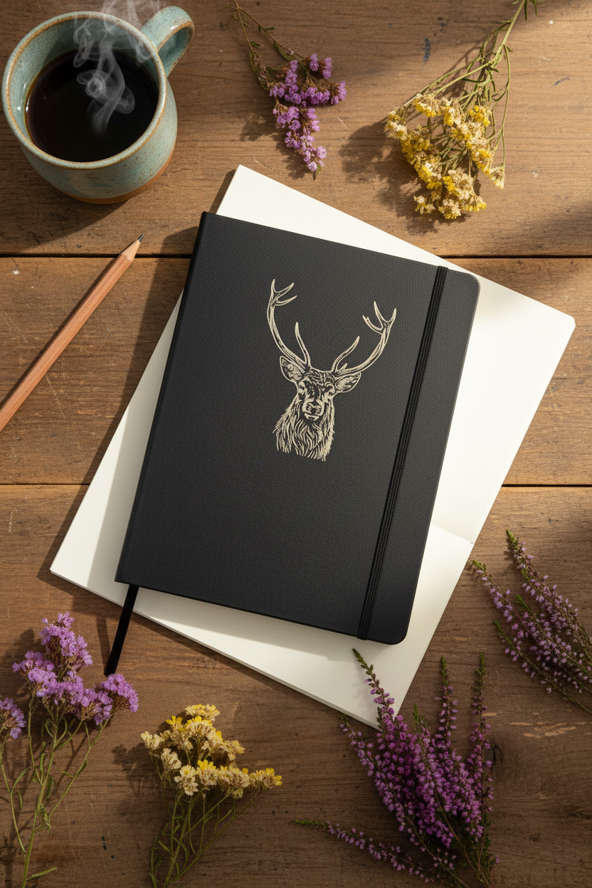 Highland Stag Sketchbook enhanced