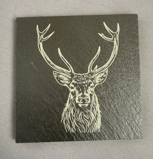 Highland Stag Slate Coaster